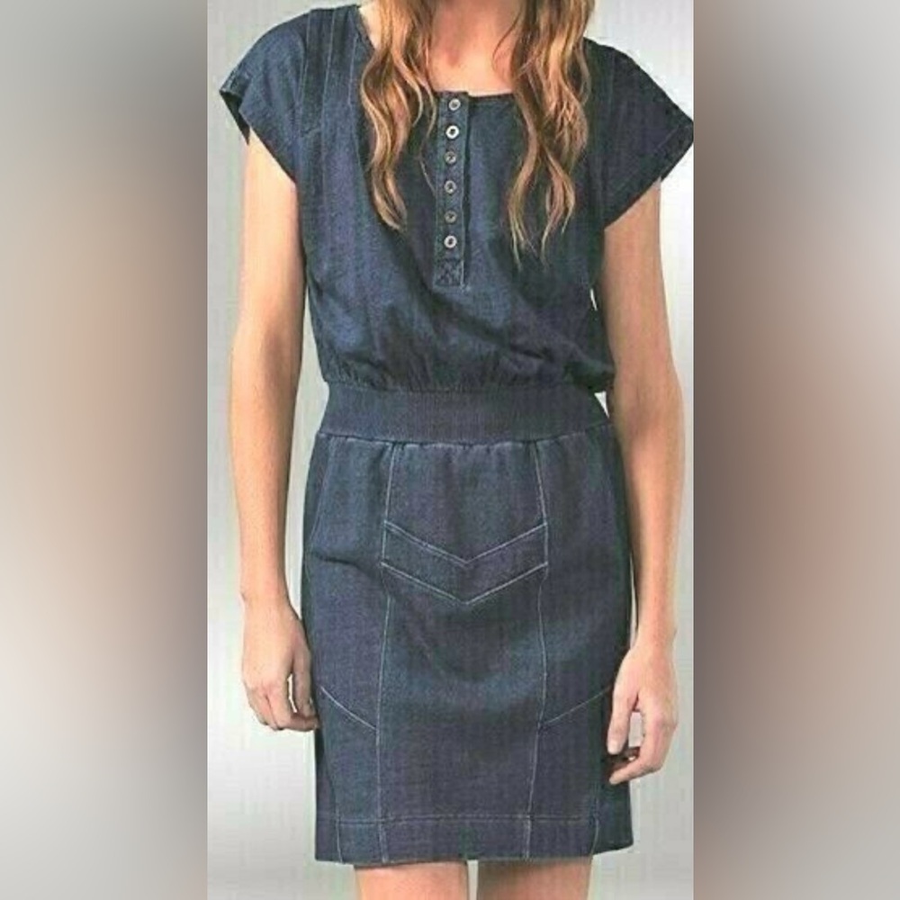 Marc by Marc Jacobs Denim Midi Dress XS | Cotton Button Front| 90s Minimalist